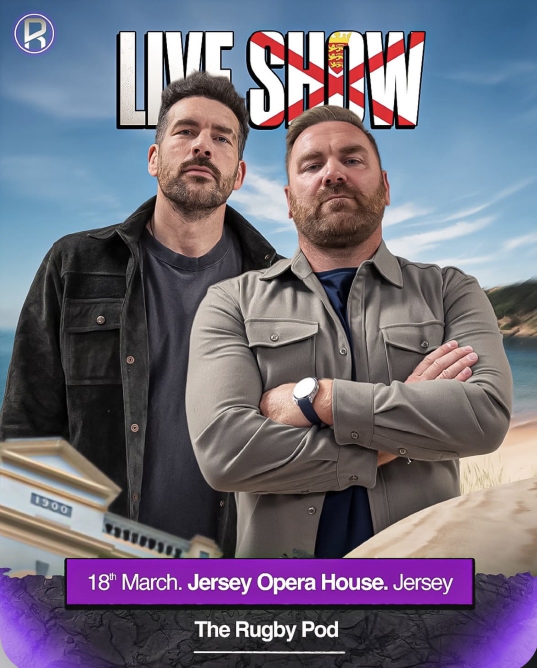 The Rugby Pod live show at Jersey Opera House.